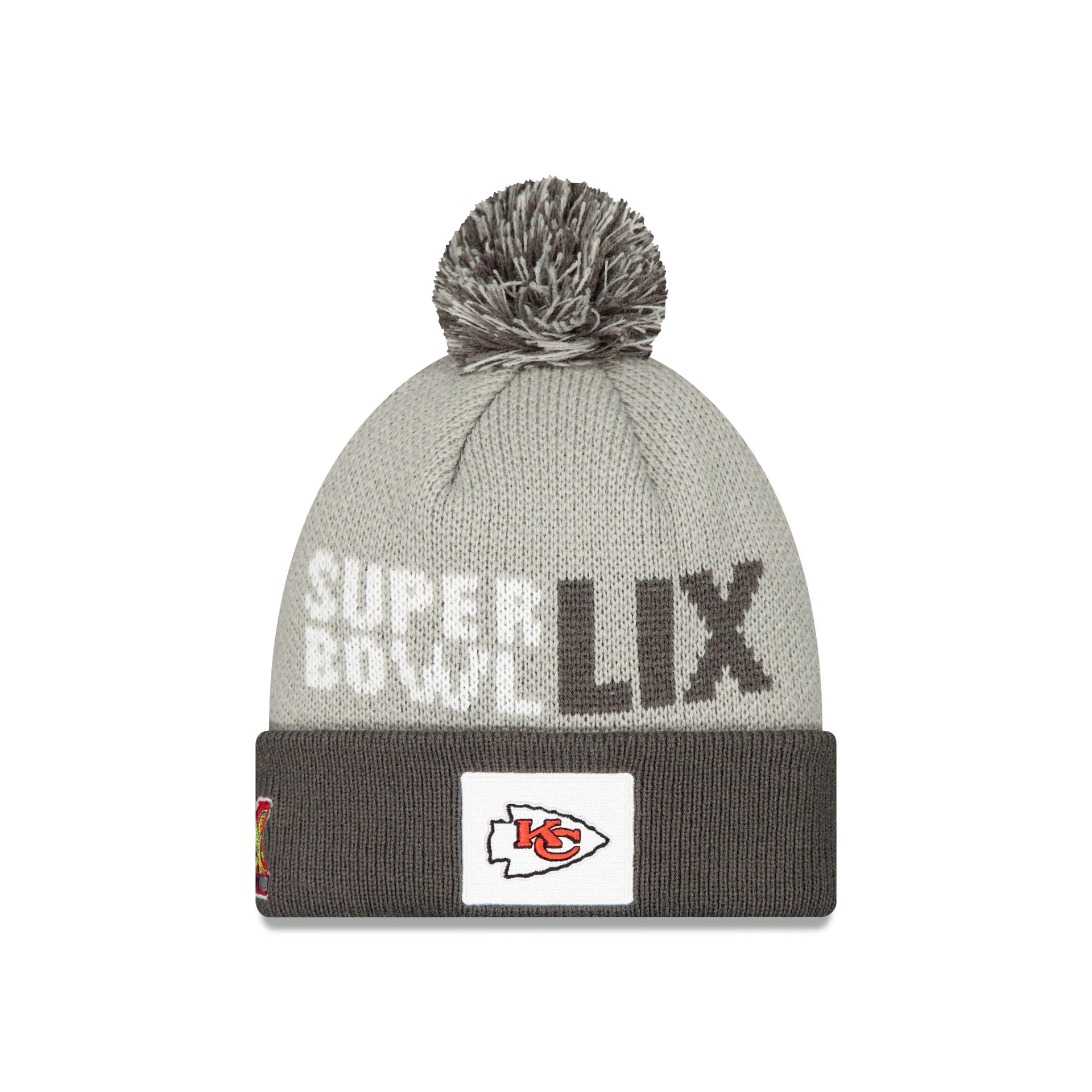 Kansas City Chiefs Super Bowl LIX Sideline Pom Knit Hat