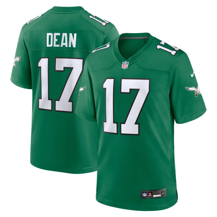 Men’s Philadelphia Eagles Nakobe Dean Nike Kelly Green Alternate Game Jersey
