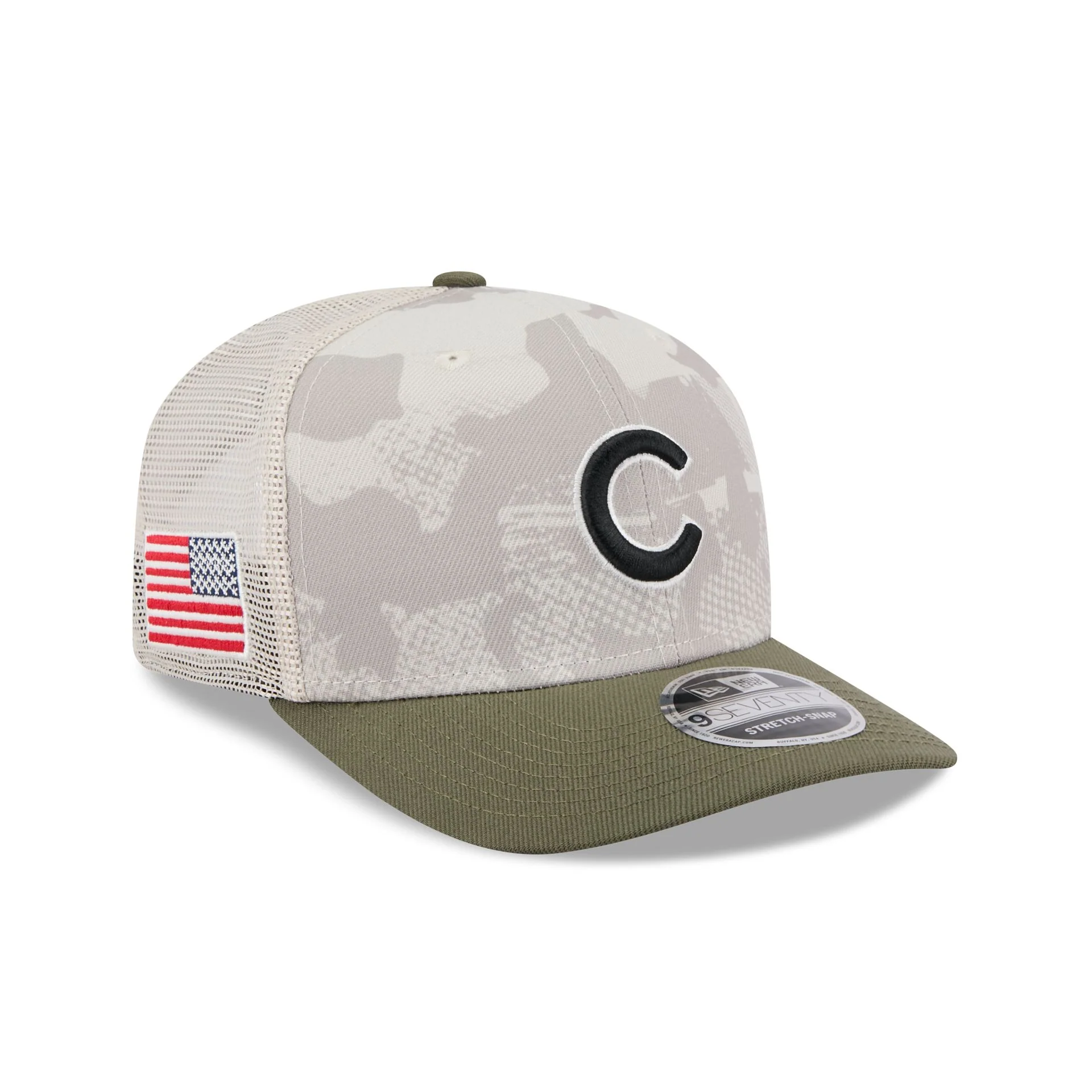 Chicago Cubs Armed Forces Day 2025 9SEVENTY Trucker Hat