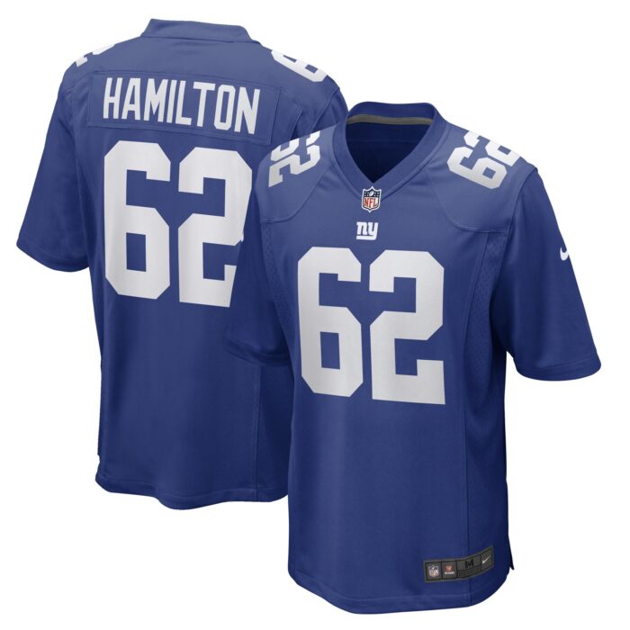 Men’s New York Giants Devery Hamilton Nike Royal Game Player Jersey
