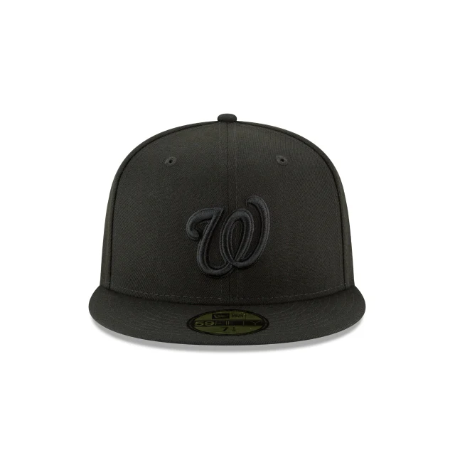 Washington Nationals Blackout Basic 59FIFTY Fitted Hat