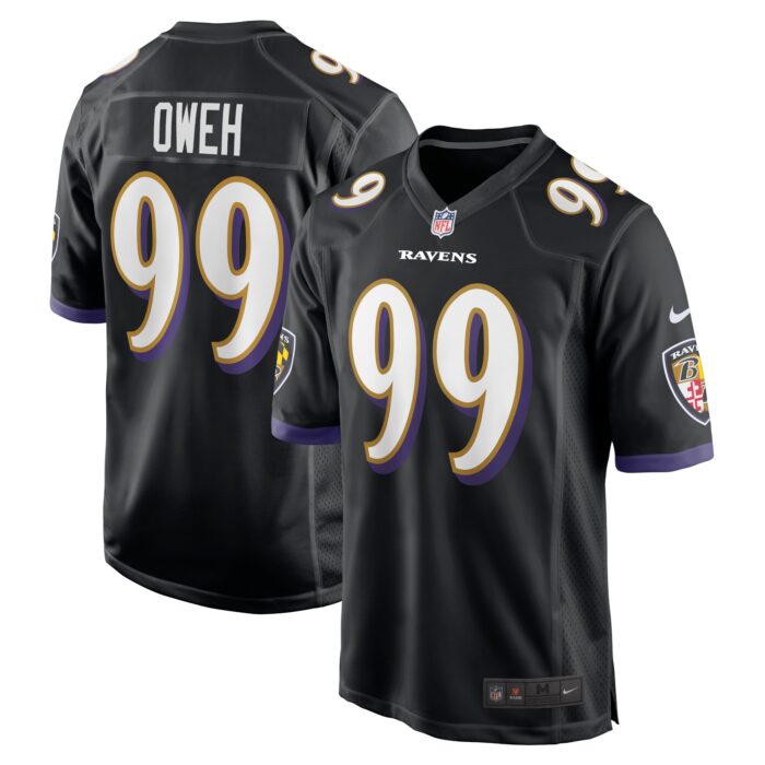 Men’s Baltimore Ravens Odafe Oweh Nike Black Game Jersey