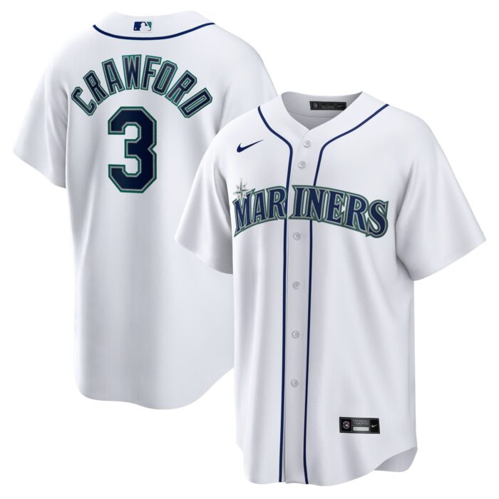 Men’s Seattle Mariners JP Crawford Nike White Home Replica Jersey