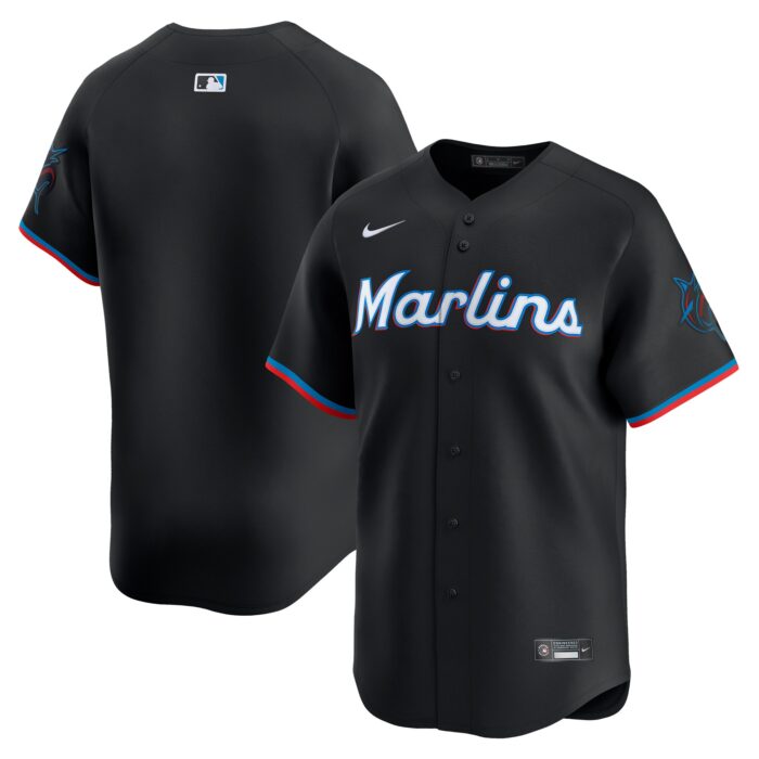 Men’s Miami Marlins  Nike Black  Alternate Limited Jersey