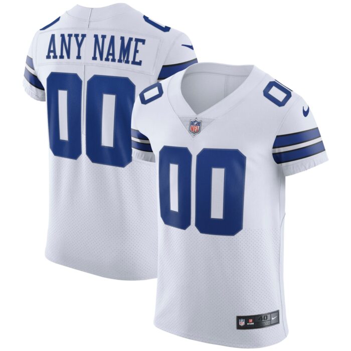 Men’s Dallas Cowboys Nike White Vapor Elite Custom Jersey
