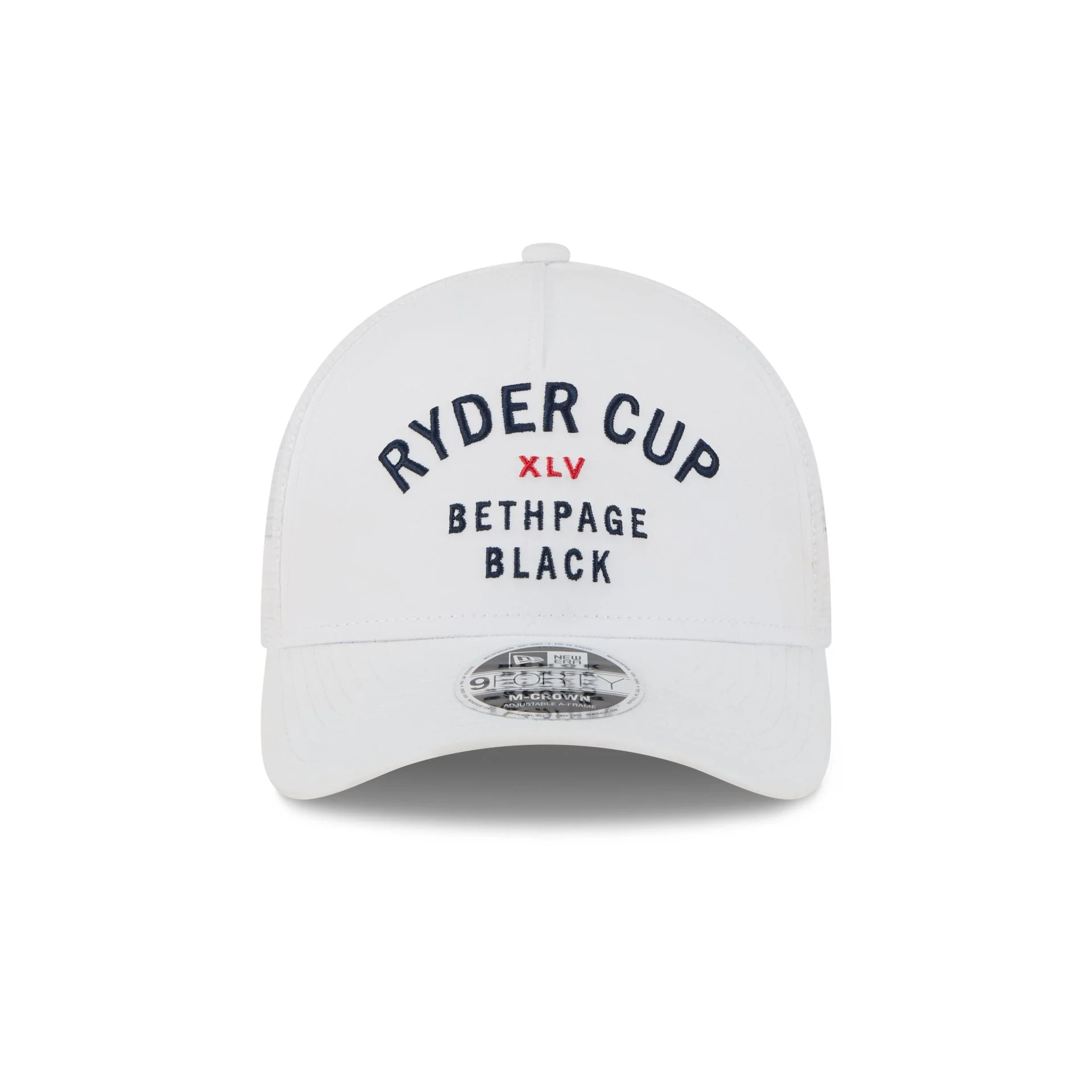 2025 Ryder Cup Minimalist White 9FORTY M-Crown A-Frame Trucker Hat
