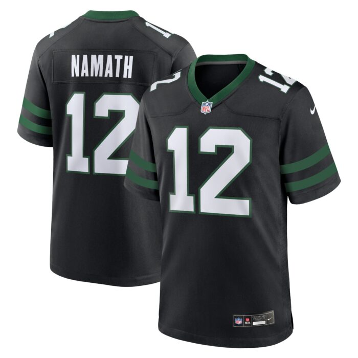 Men’s New York Jets Joe Namath Nike Legacy Black Alternate Retired Player Game Jersey