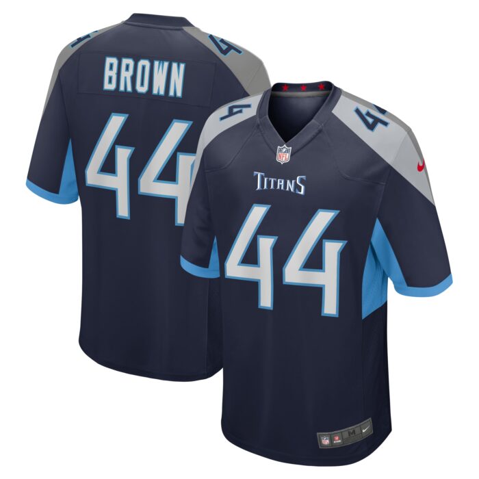 Men’s Tennessee Titans Mike Brown Nike Navy Game Jersey