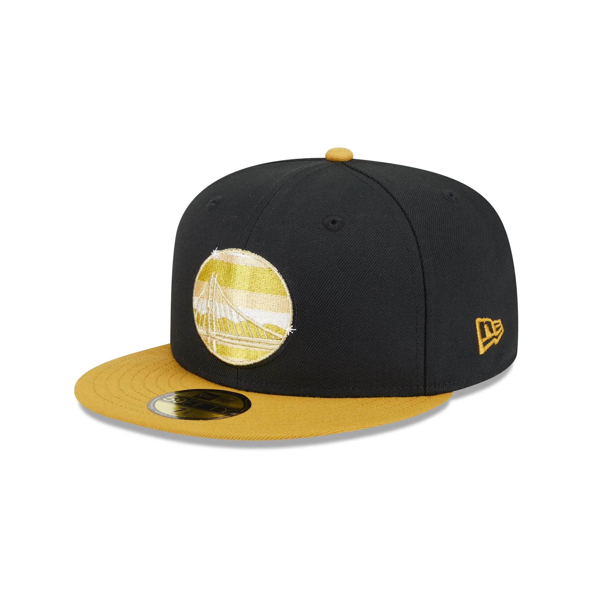 Golden State Warriors Metallic Gold Logo 59FIFTY Fitted Hat