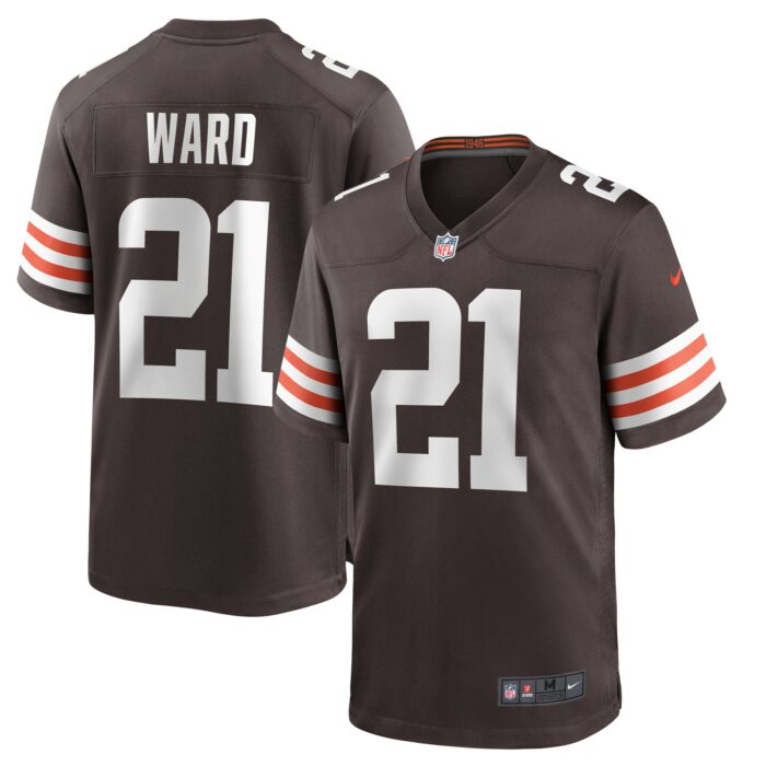 Men’s Cleveland Browns Denzel Ward Nike Brown Player Game Jersey