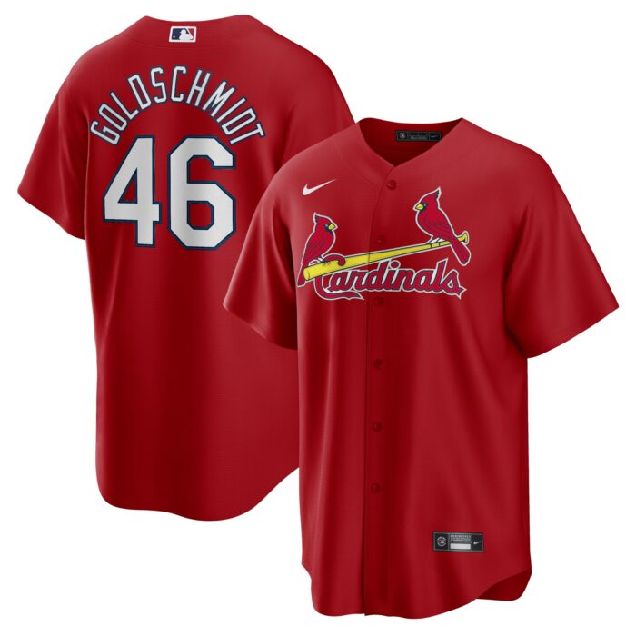 Men’s St. Louis Cardinals Paul Goldschmidt Nike Red Alternate Replica Player Name Jersey