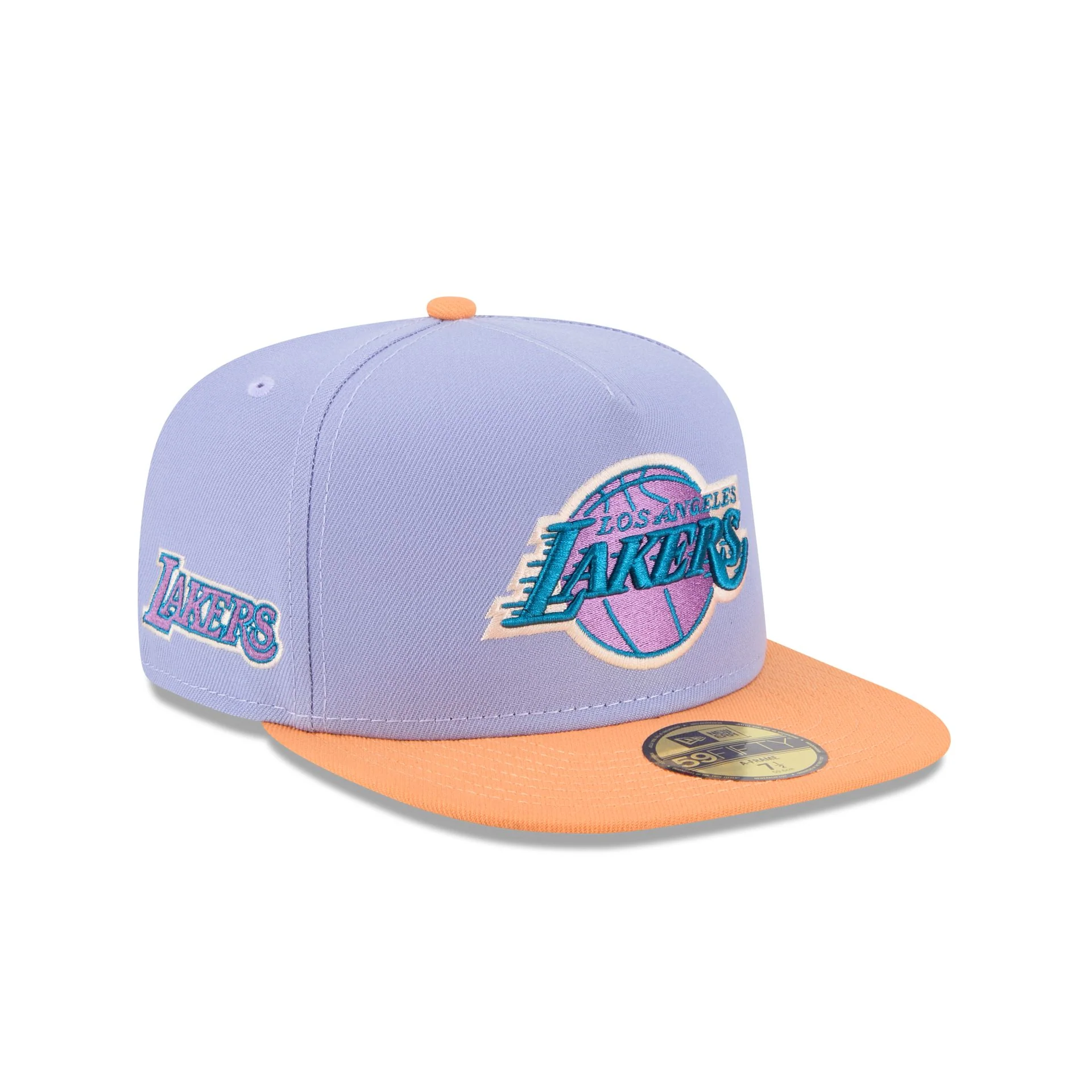Los Angeles Lakers Lavender 59FIFTY A-Frame Fitted Hat
