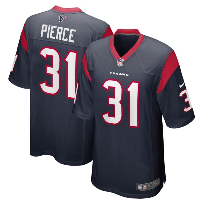 Men’s Houston Texans Dameon Pierce Nike Navy Game Player Jersey