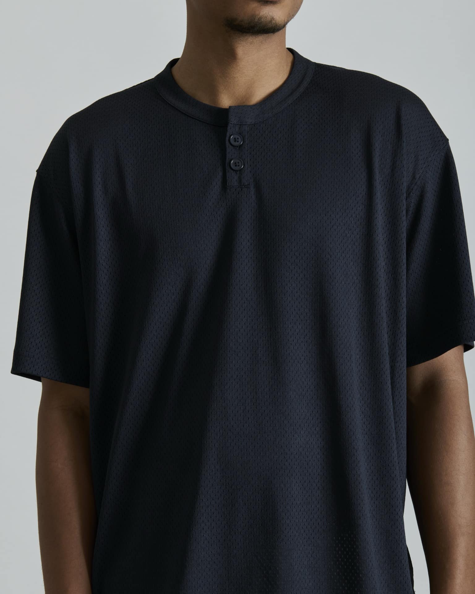 Galvin 2-Button Navy Henley Jersey