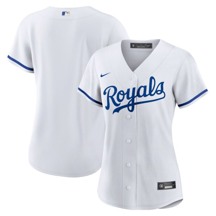 Women’s Kansas City Royals Nike White Home Blank Replica Jersey