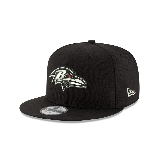Baltimore Ravens Black and White 9FIFTY Snapback Hat