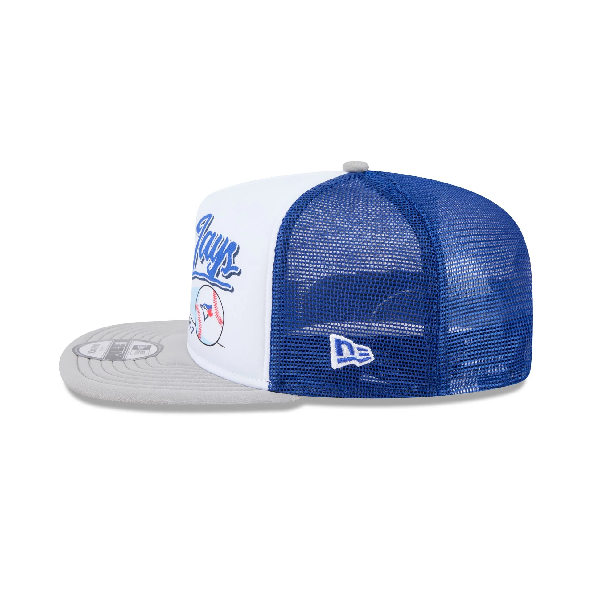Toronto Blue Jays Retro Script 9FIFTY A-Frame Trucker Hat