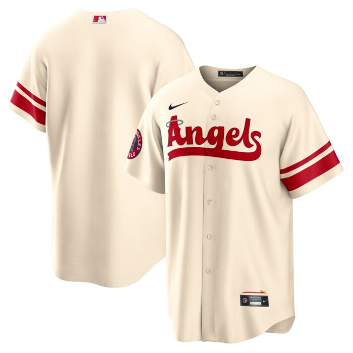 Men’s Los Angeles Angels Nike Cream City Connect Replica Team Jersey