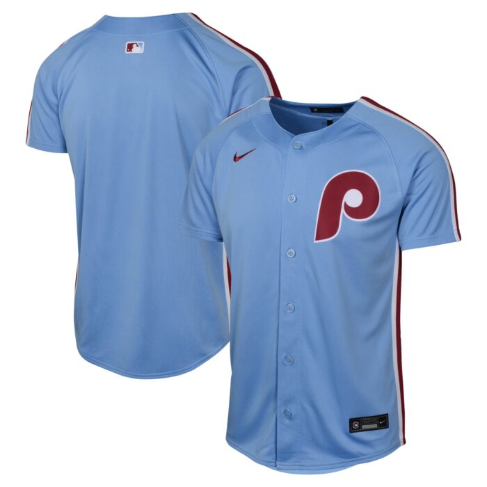 Youth Philadelphia Phillies NikeLight  Blue Alternate Limited Jersey