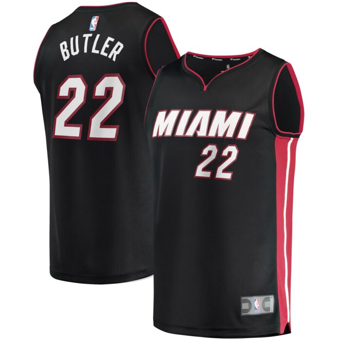 Youth Miami Heat Jimmy Butler Fanatics Black Fast Break Replica Jersey – Icon Edition