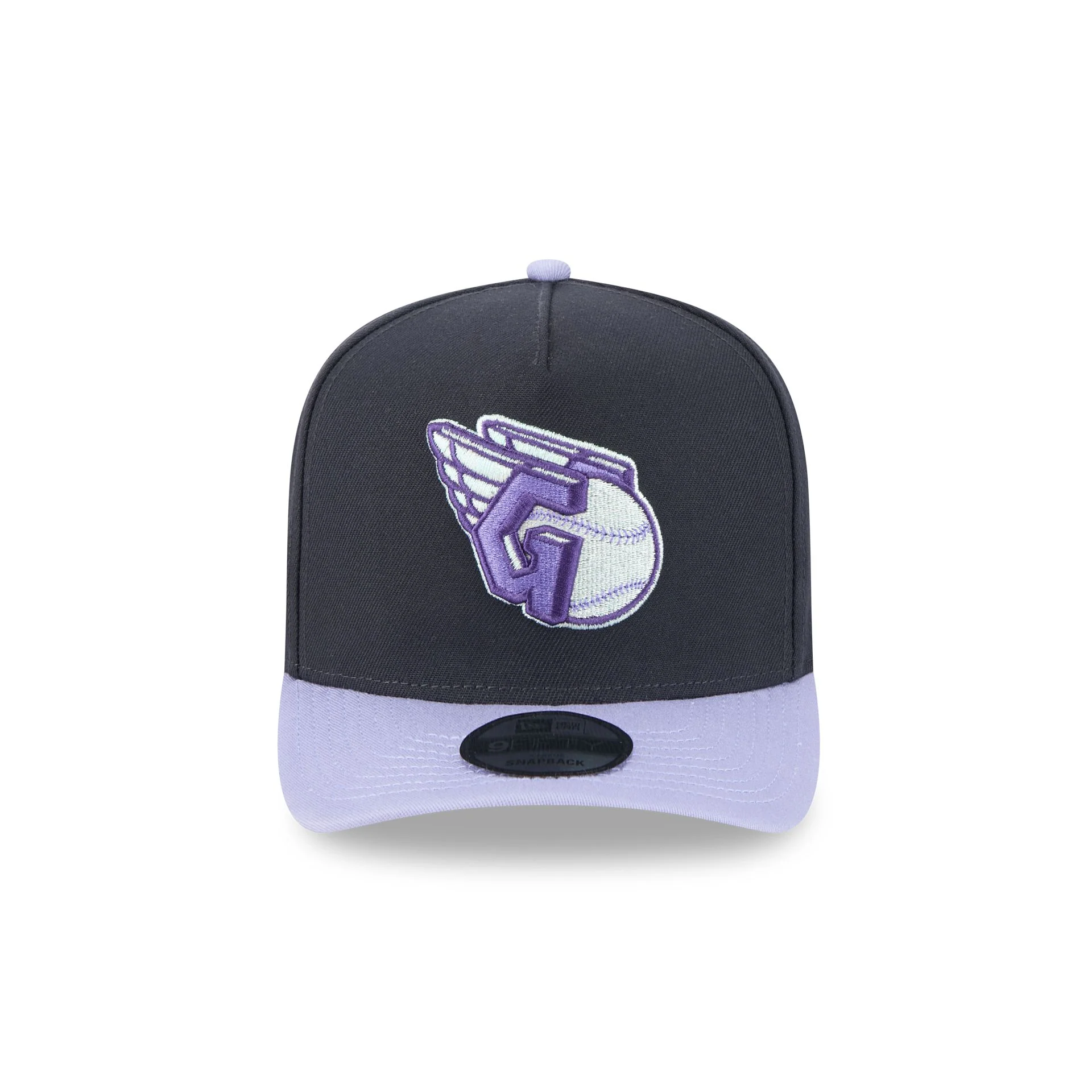 Cleveland Guardians Navy Lavender 9FIFTY A-Frame Snapback Hat