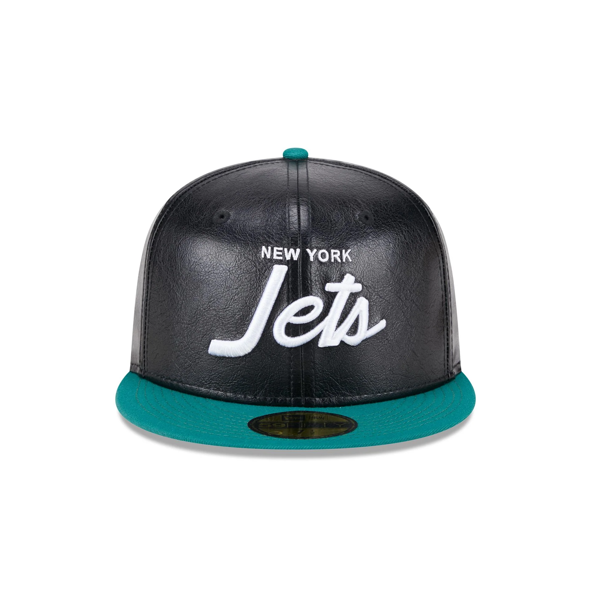 New York Jets Faux Leather Crown 59FIFTY Fitted Hat