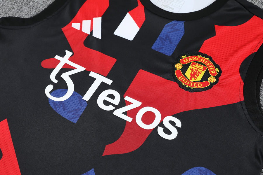 Kit Tank Top + Shorts Manchester United Black/Blue/Red Training 25/26