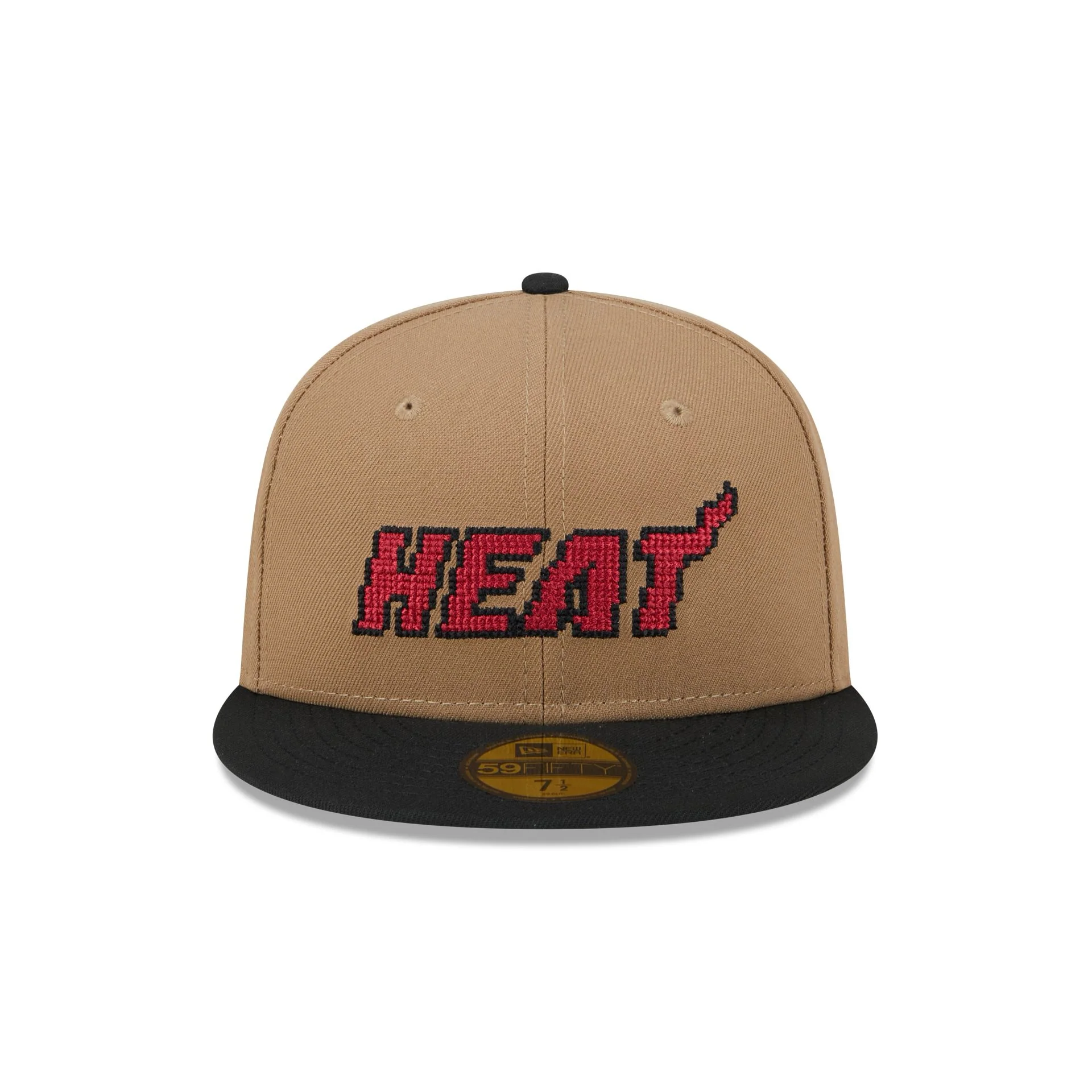 Miami Heat Classic 8-Bit Wordmark 59FIFTY Fitted Hat