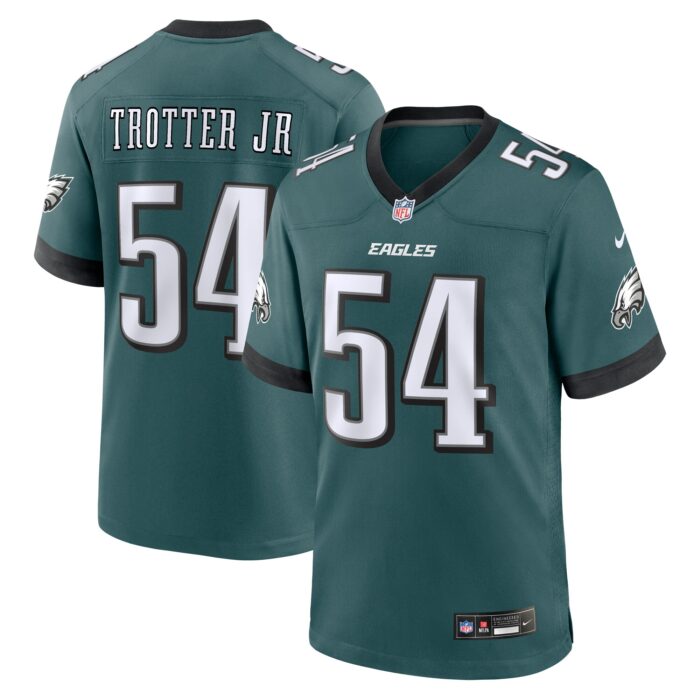 Men’s Philadelphia Eagles Jeremiah Trotter Jr. Nike Green Game Jersey