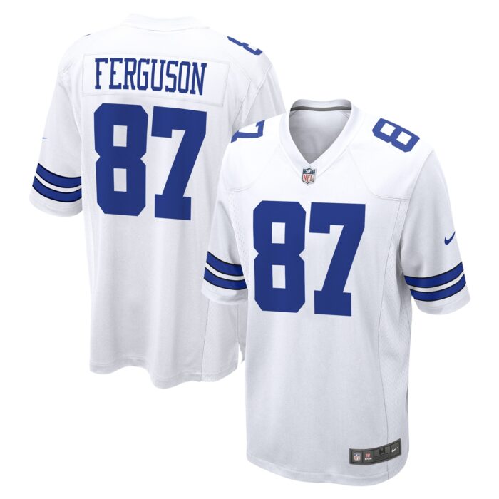Men’s Dallas Cowboys Jake Ferguson Nike White Game Jersey
