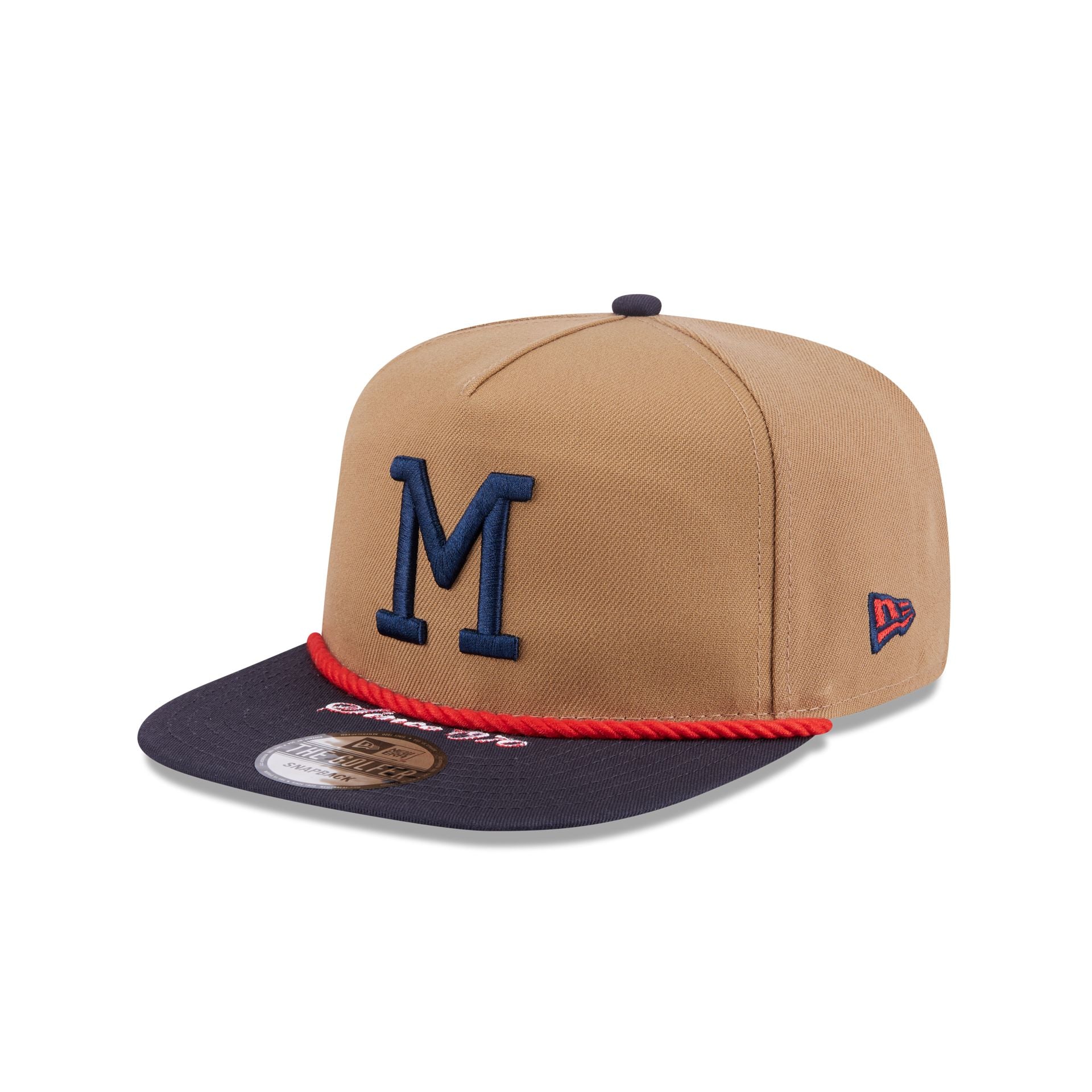 Milwaukee Braves Khaki Rope Golfer Hat