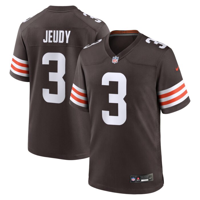 Men’s Cleveland Browns Jerry Jeudy Nike Brown Game Jersey