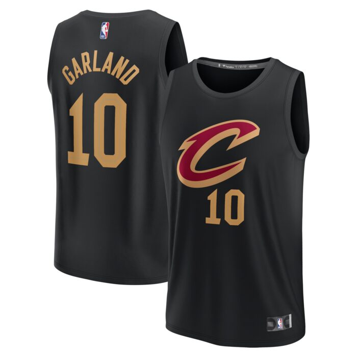 Men’s Cleveland Cavaliers Darius Garland Fanatics Black Fast Break Replica Player Jersey – Statement Edition