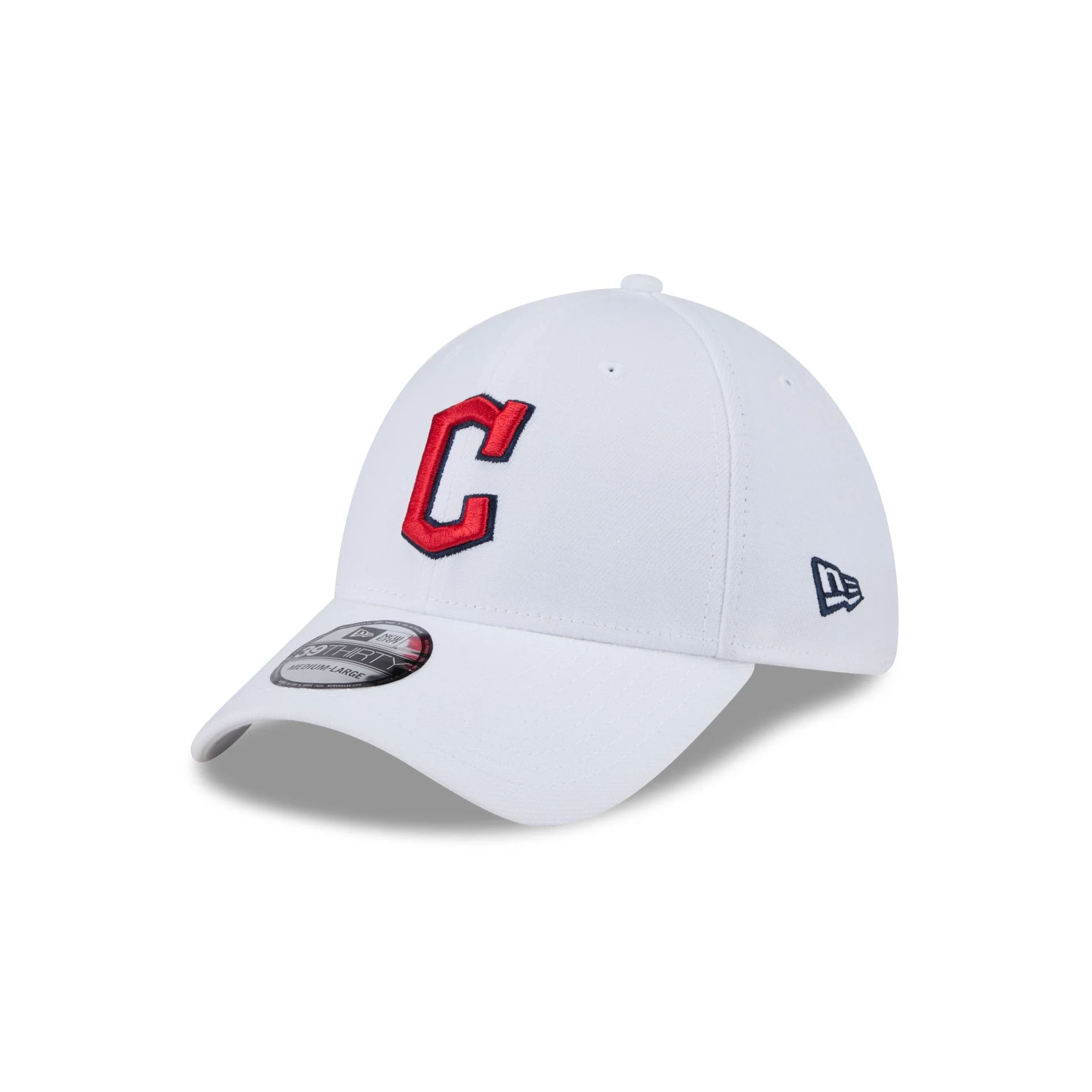 Cleveland Guardians Optic White 39THIRTY Stretch Fit Hat