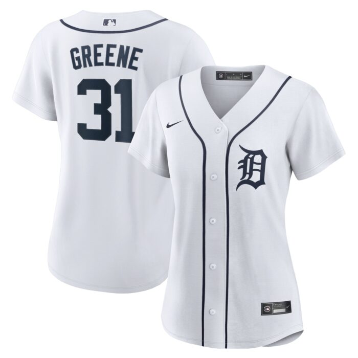 Women’s Detroit Tigers Riley Greene Nike White Home Replica Player Jersey