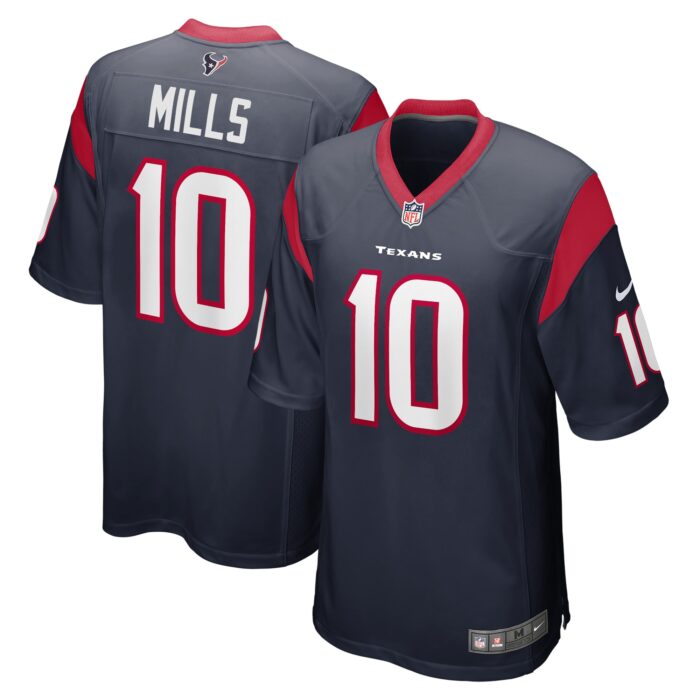 Men’s Houston Texans Davis Mills Nike Navy Game Jersey