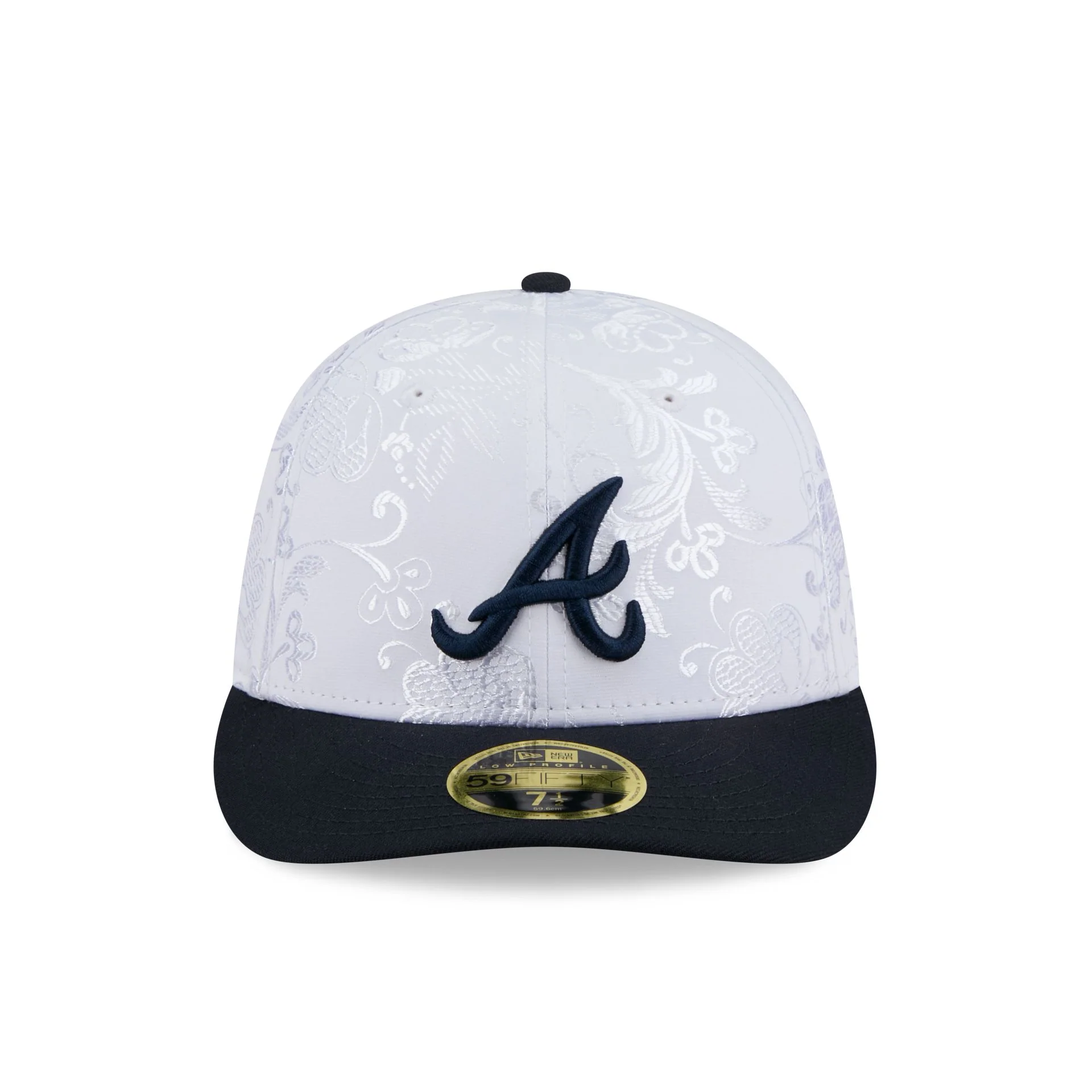 Atlanta Braves Floral Shine Low Profile 59FIFTY Fitted Hat