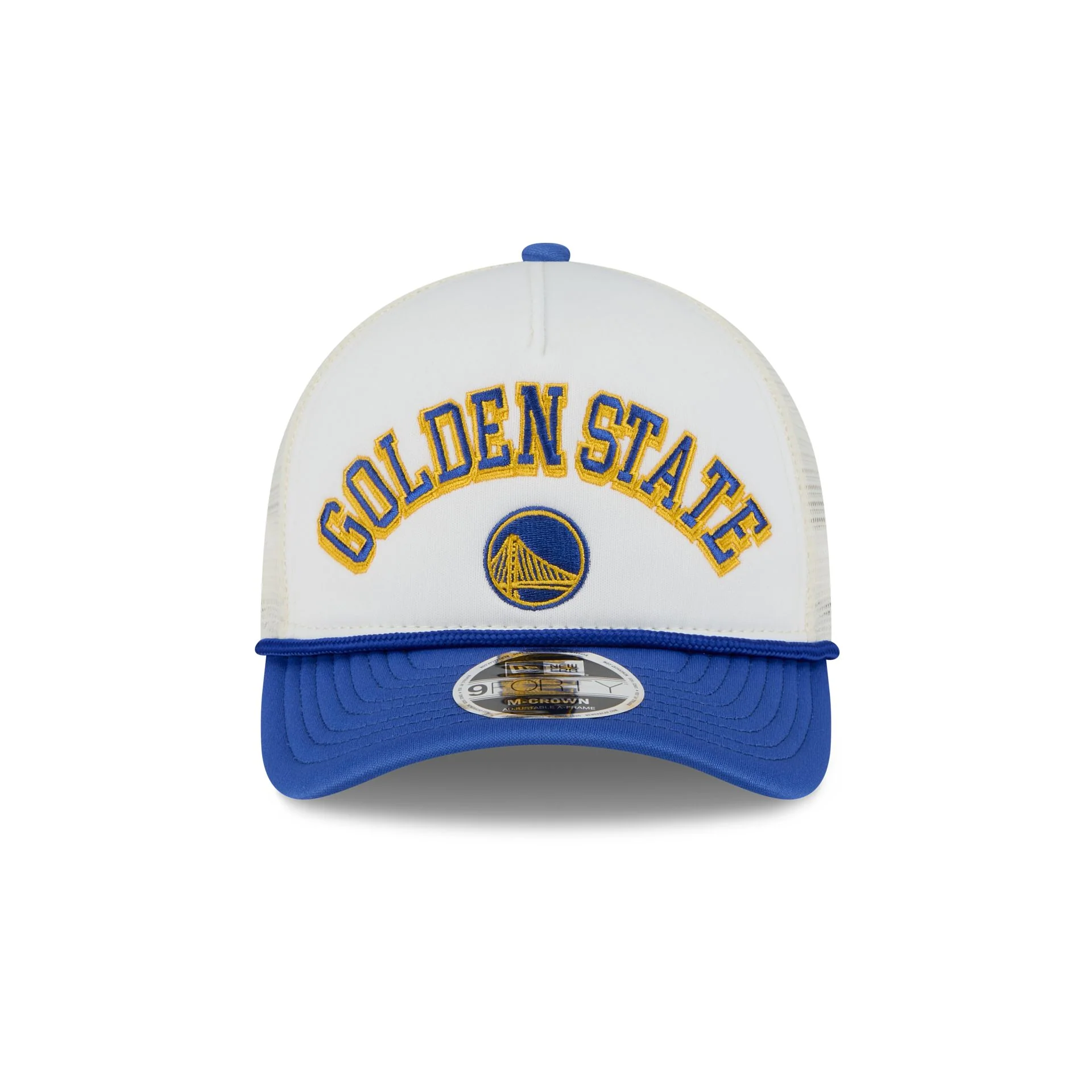 Golden State Warriors Chrome Arch 9FORTY M-Crown A-Frame Trucker Hat