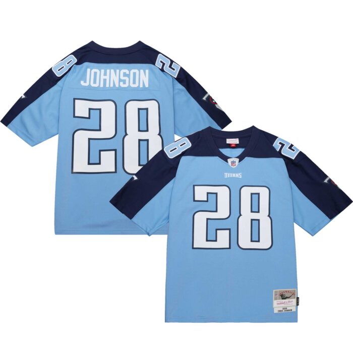 Men’s Tennessee Titans Chris Johnson Mitchell & Ness Light Blue Legacy Replica Jersey
