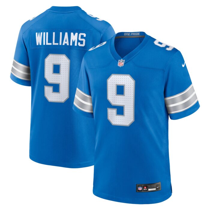 Men’s Detroit Lions Jameson Williams Nike Blue Game Jersey