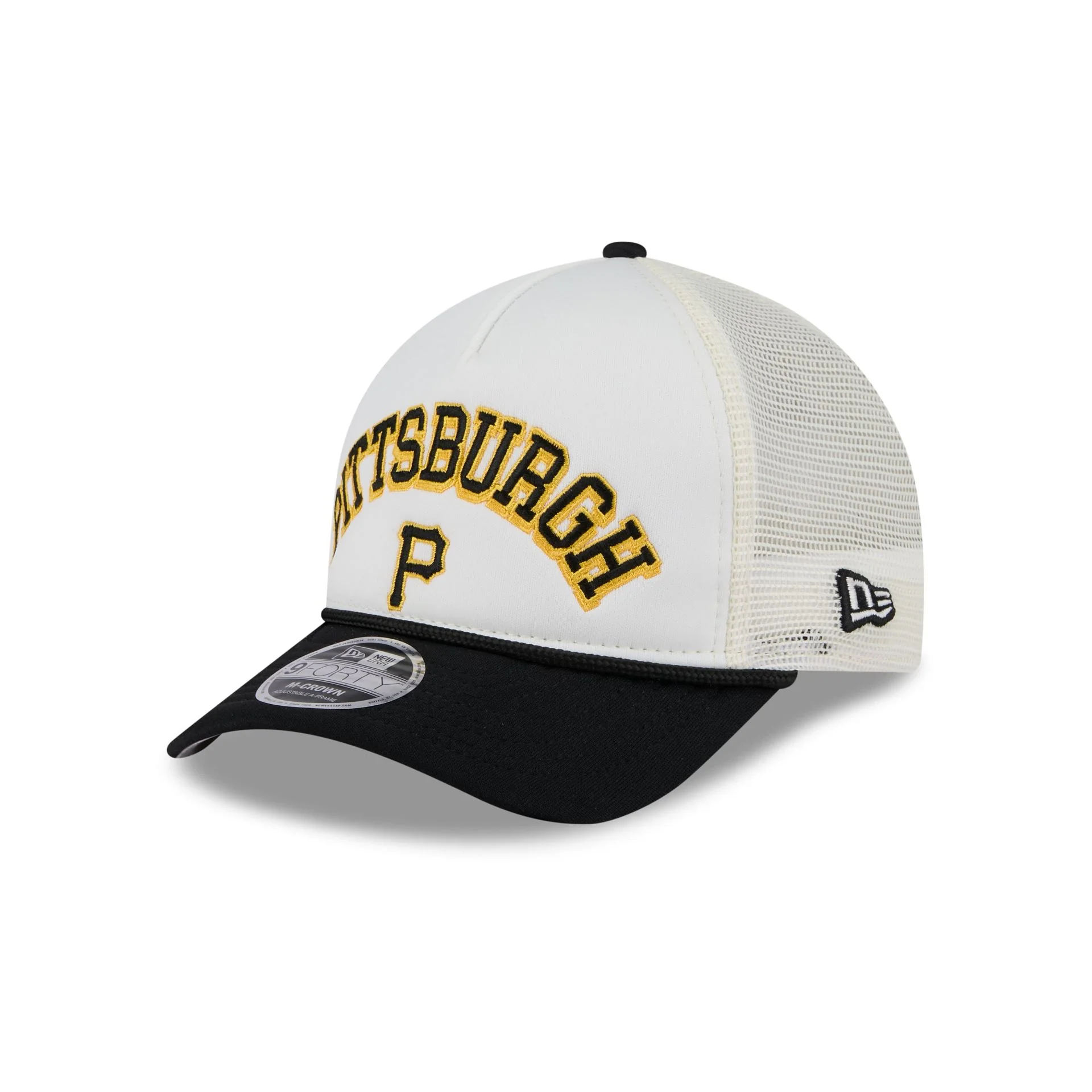 Pittsburgh Pirates Chrome Arch 9FORTY M-Crown A-Frame Trucker Hat