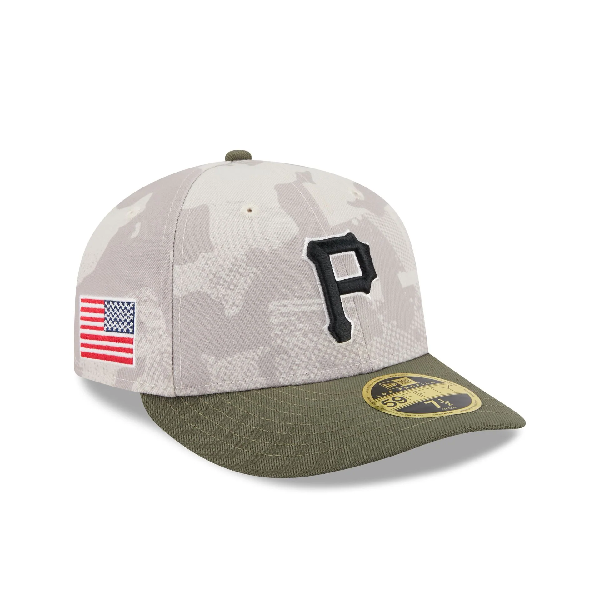 Pittsburgh Pirates Armed Forces Day 2025 Low Profile 59FIFTY Fitted Hat