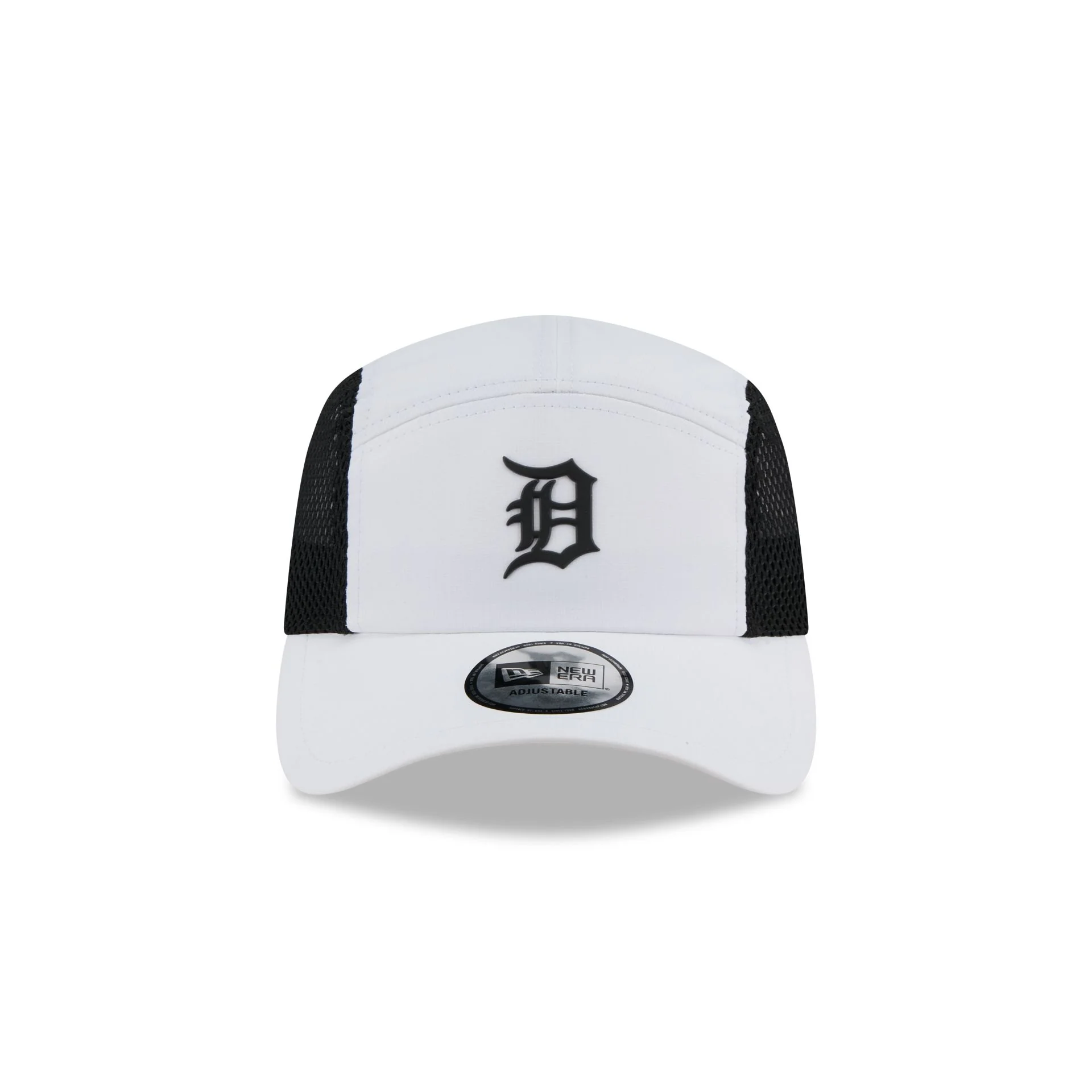 Detroit Tigers White Poly Runner Adjustable Hat