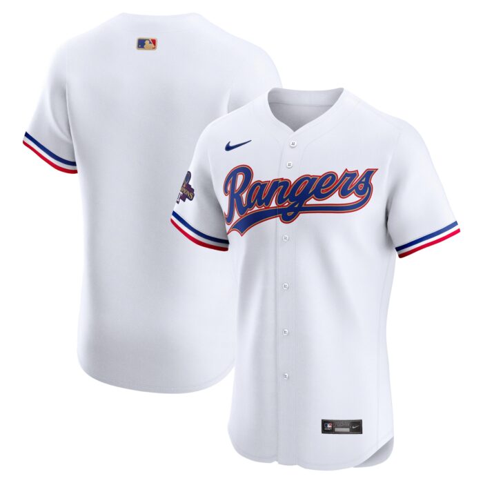 Men’s Texas Rangers  Nike White 2024 Gold Collection Elite Jersey