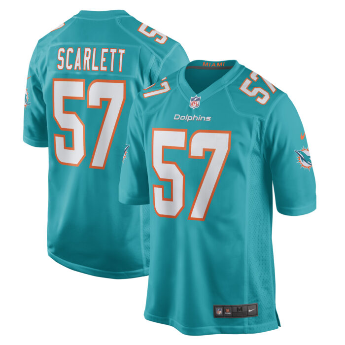 Men’s Miami Dolphins Brennan Scarlett Nike Aqua Game Jersey