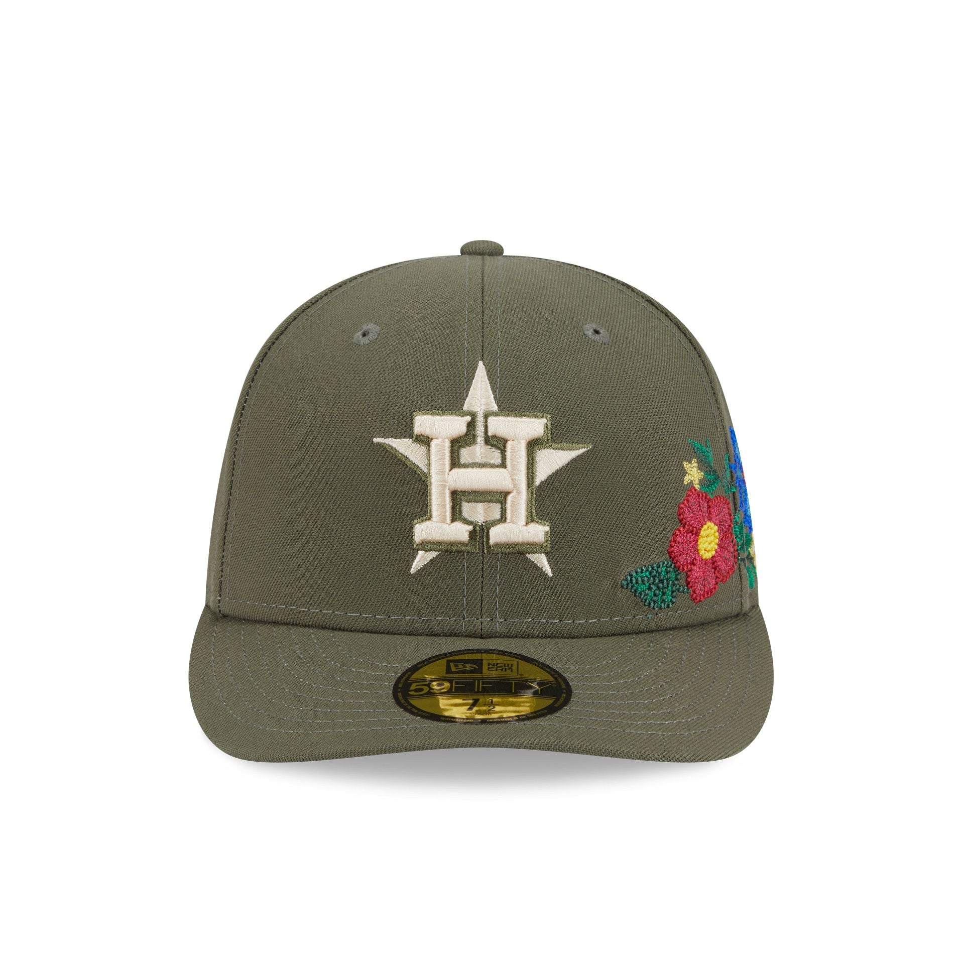 Houston Astros Tonal Florals Olive 59FIFTY Fitted Hat