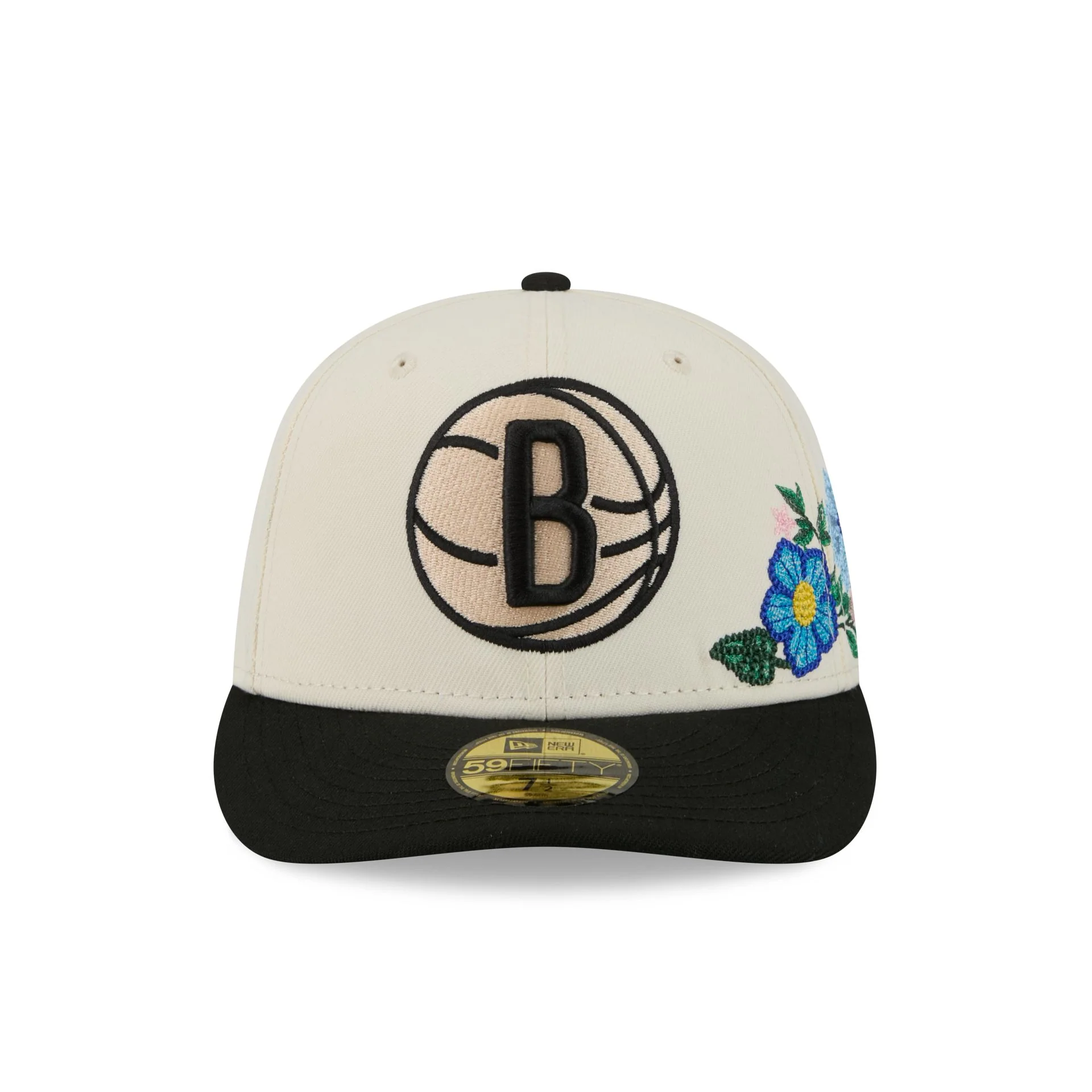 Brooklyn Nets Tonal Florals White 59FIFTY Fitted Hat