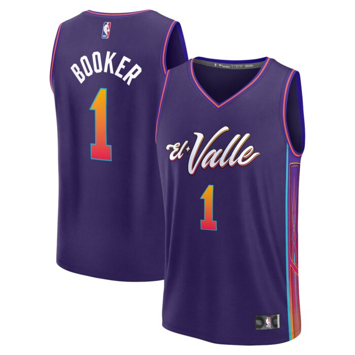 Men’s Phoenix Suns Devin Booker Fanatics Purple Fast Break Jersey – City Edition