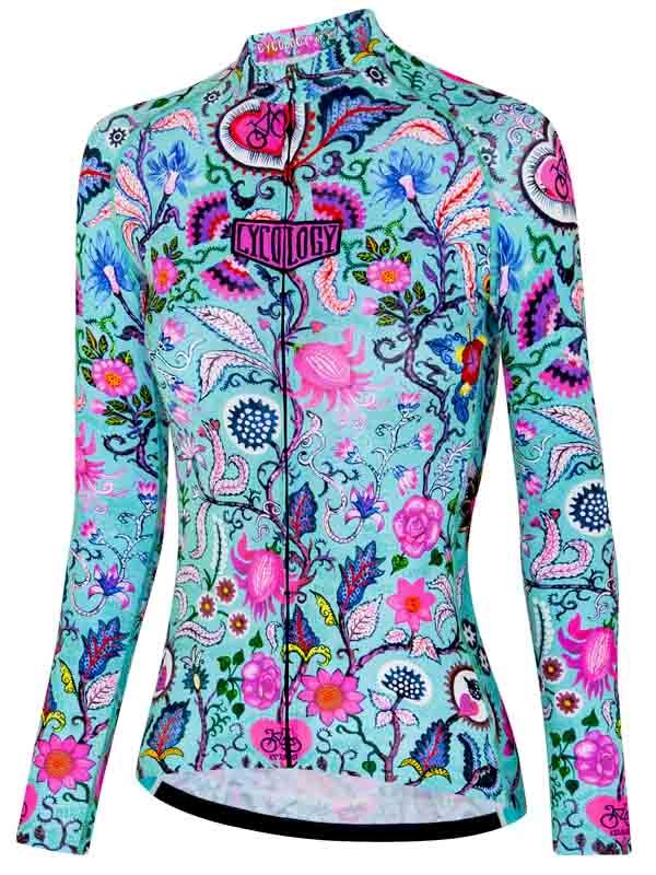Secret Garden Women's Summer Long Sleeve Jersey Aqua