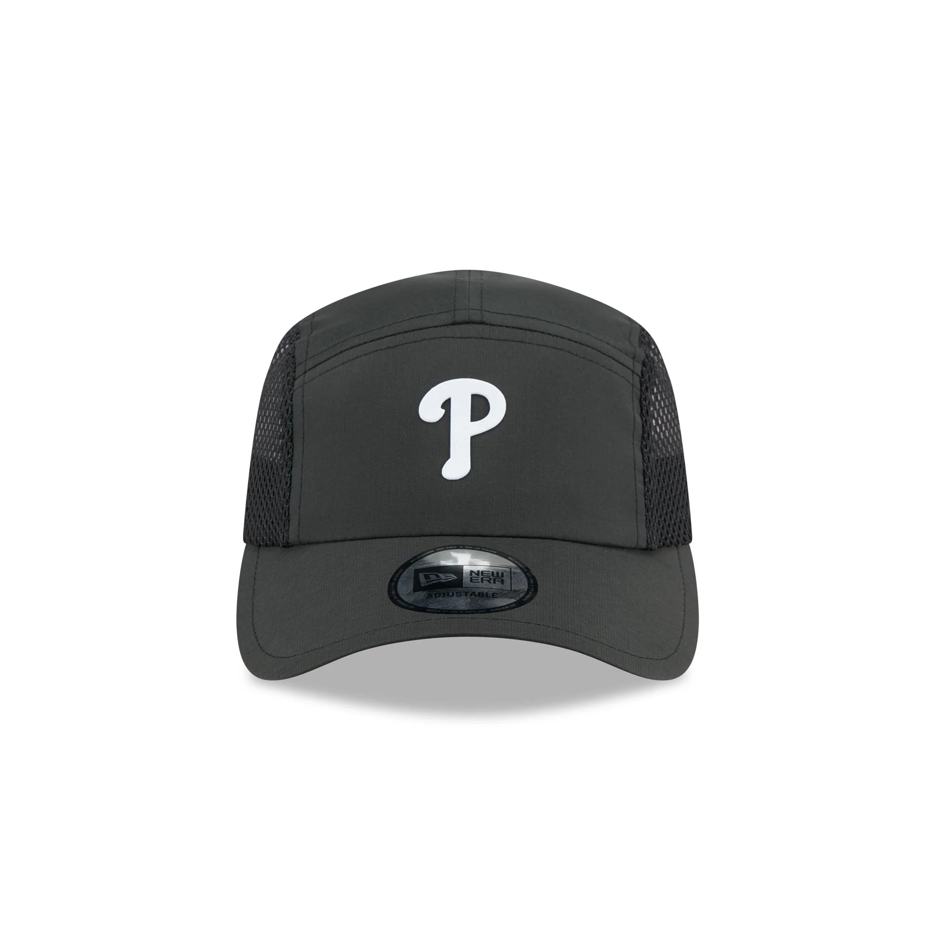 Philadelphia Phillies Black Poly Runner Adjustable Hat